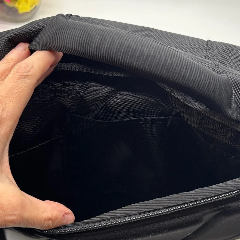 Timbuk2 Black Messenger Bag with Yellow Logo